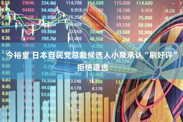 今裕堂 日本自民党总裁候选人小泉承认“刷好评” 拒绝退选